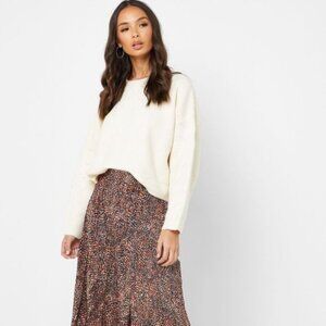 TOPSHOP Cable Knit Sleeve Sweater